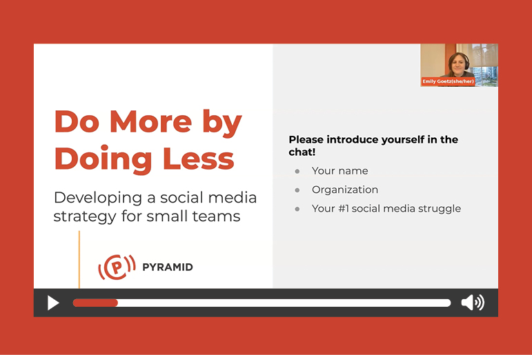 Screenshot of a webinar